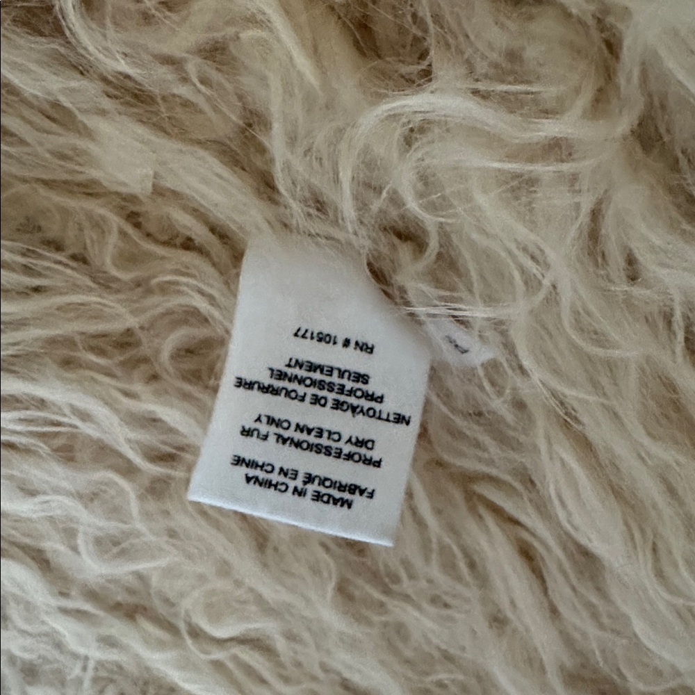 Ulla Johnson Harper Lamb Fur Coat in Cream XS/S - Picture 7 of 8